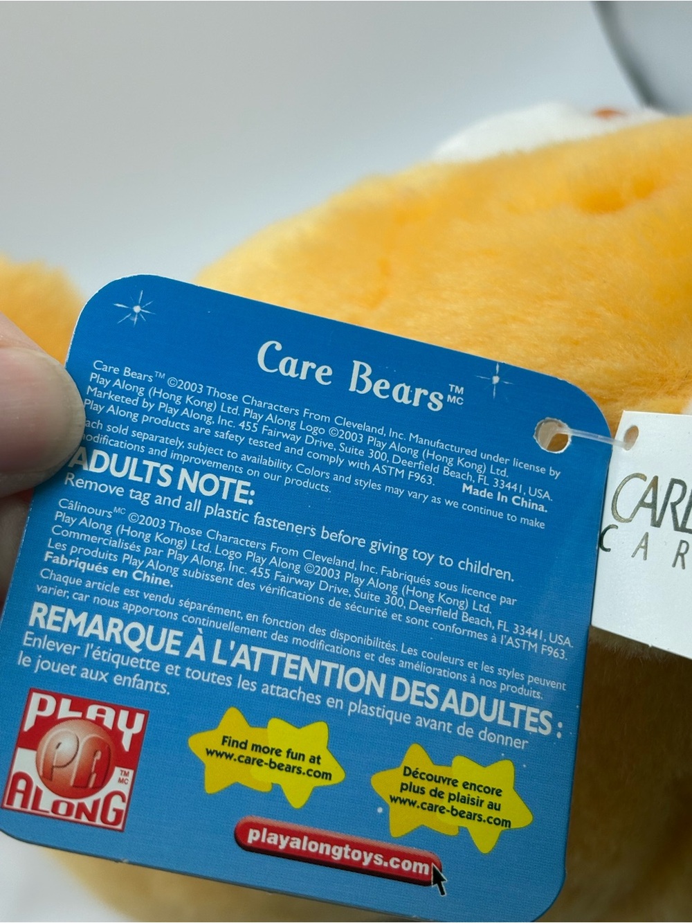 VTG 2003 Care Bears Secret Bear Carlton Cards Plush  NWT 20th Anniversary 13” - Picture 15 of 15
